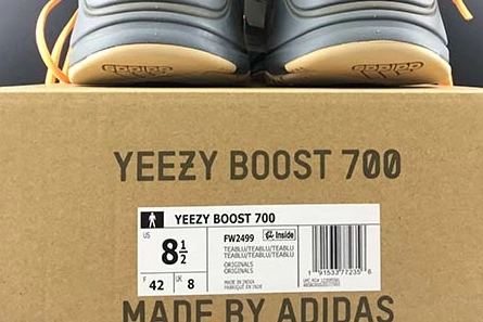 Top-grade copy Bold 5718 ADIDAS YEEZY BOOST 700 TEAL BLUE - FW2499