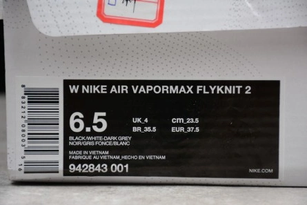 Clearance-priced Breathable 6504 Nike Air Vapormax Flyknit 2.0 Running Sneakers Black Grey mens 942842-001