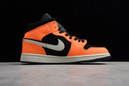 Master copy Breathable 8147 Air Jordan 1 Mid Black Orange 554724-062