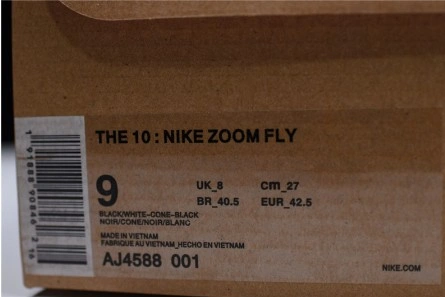 Fashion duplicate Bright 5453 Off-White Nike Zoom Fly Black AJ4588-001