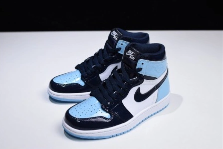 Parallel design Bright 6415 Air Jordan 1 UNC Blue Chill Patent   Leather CD0461-401
