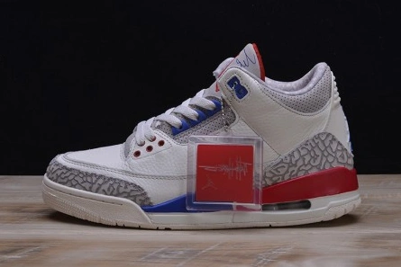 Bright 7117 AIR JORDAN 3 RETRO "CHARITY GAME" sail red mens 136064-140