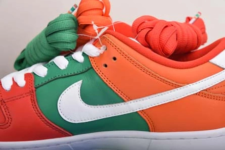 Comfortable 8763 Nike Dunk Low Orange Green White CZ5130-600