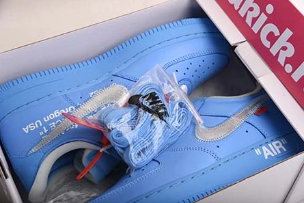 Modestly priced Compact 6812 OFF-WHITE NIKE AIR FORCE 1 MCA BLUE CI1173-400