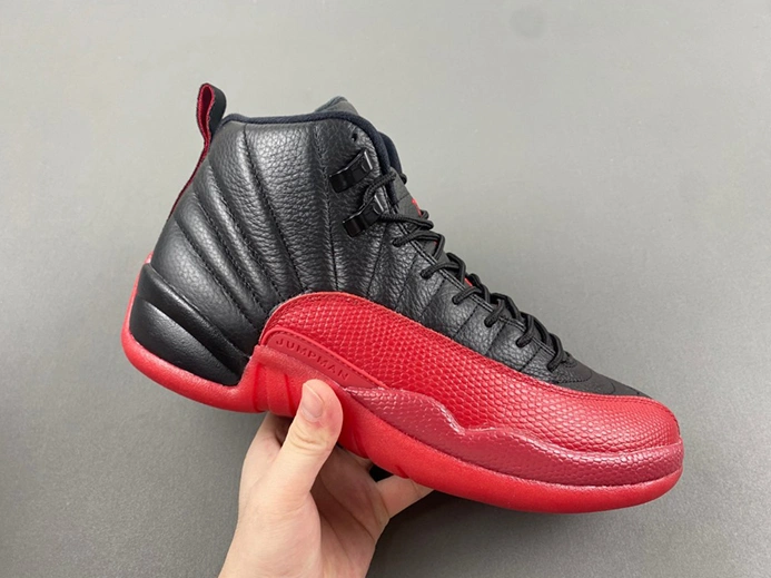 Clearance-priced Durable 6463 AIR JORDAN 12 “FLU GAME” Black Varsity Red mens 130690-002