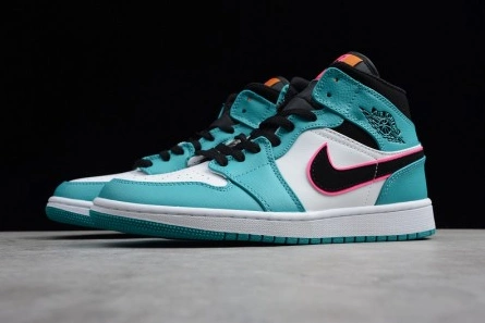 Premium replica EasyMatch 6387 Air Jordan 1 Mid South Beach 852542-306