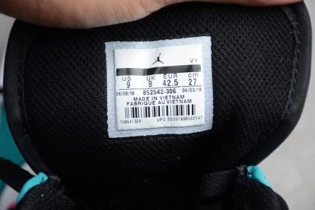 Premium replica EasyMatch 6387 Air Jordan 1 Mid South Beach 852542-306