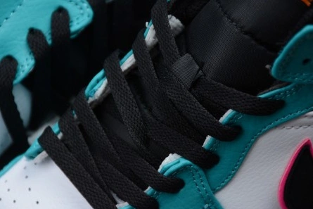 Premium replica EasyMatch 6387 Air Jordan 1 Mid South Beach 852542-306