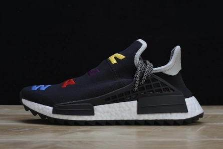 Mirror quality Efficient 1002 Pharrell x Adidas NMD Hu Tri-Color Black Running shoes 114970010
