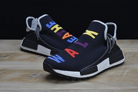 Mirror quality Efficient 1002 Pharrell x Adidas NMD Hu Tri-Color Black Running shoes 114970010