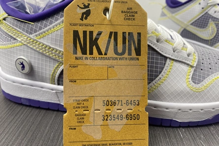 Premium replica Efficient 1644 Nike Dunk Low Union Passport Pack Grey Purple  DJ9649-500