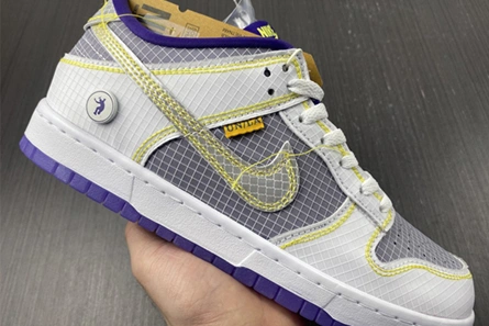 Premium replica Efficient 1644 Nike Dunk Low Union Passport Pack Grey Purple  DJ9649-500