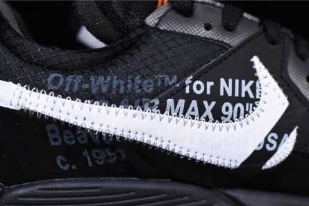 Marked-down Efficient 7726 Off-White Nike Air Max 90 Black Cone White AA7293-001