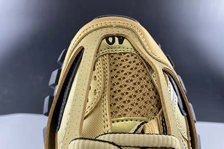 Pricetag-smart Elegant 5733 BALENCIAGA TRACK SNEAKER METAL LIC MESH WASHED GOLD 542023 W2CD1 8000