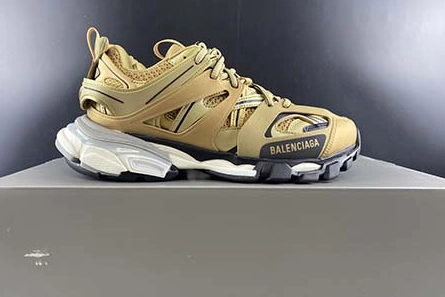 Pricetag-smart Elegant 5733 BALENCIAGA TRACK SNEAKER METAL LIC MESH WASHED GOLD 542023 W2CD1 8000