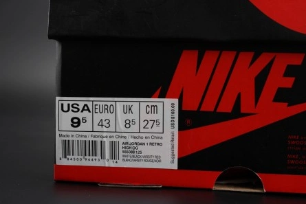High-tier replica Flexible 2423 Jordan 1 Retro Black Toe 555088-125