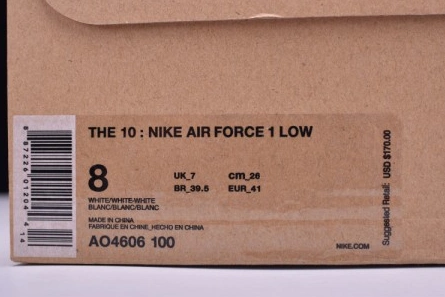 Economical Functional 3373 NIKE AIR FORCE 1 LOW OFF-WHITE All White AO4606-100