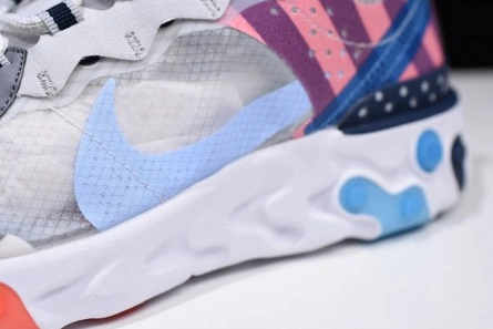 Low-cost GoodFit 8732 Parra x Nike React Element 87 White Multi-Color AQ3057-100