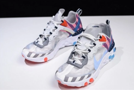 Low-cost GoodFit 8732 Parra x Nike React Element 87 White Multi-Color AQ3057-100