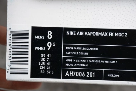 Mirror HighQuality 5607 Nike Air VaporMax Flyknit Moc 2  Moon Particle Solar Red-Indigo Burst AH7006-201