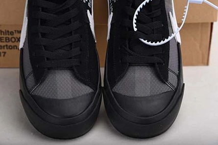 Accessible luxury HighQuality 7492 Off-White Nike Blazer Black AA3832-001