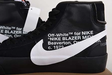Accessible luxury HighQuality 7492 Off-White Nike Blazer Black AA3832-001