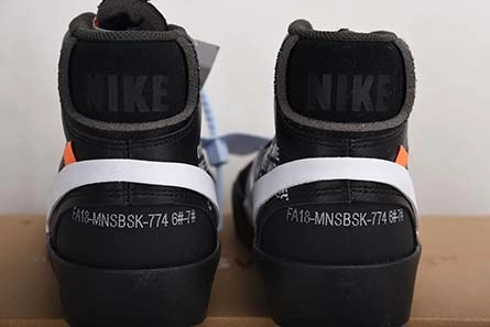 Accessible luxury HighQuality 7492 Off-White Nike Blazer Black AA3832-001