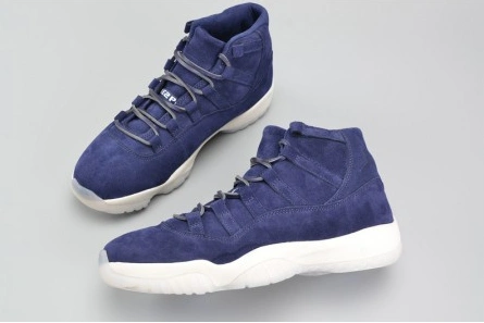 Fashion duplicate HighQuality 9288 AIR JORDAN 11 RETRO DEREK JETER NAVY SUEDE 351792-147