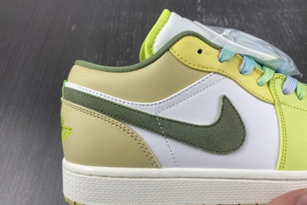 Modestly priced Jordan 1 Low Sail White Oil Green (W) FD9906-131 Elegant 6928