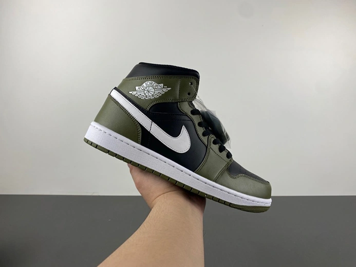 Jordan 1 Mid Black White Olive  DQ8426-092 GoAnywhere 5428