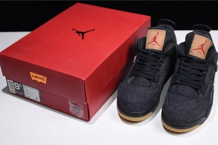 Lookalike Levi's x Air Jordan 4 'black' AO2571-001 Cozy 6127