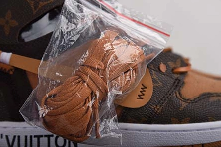Louis Vuitton x Off-White x Air Jordan 1 Customs MENS AQ0818-158 Minimalist 2338
