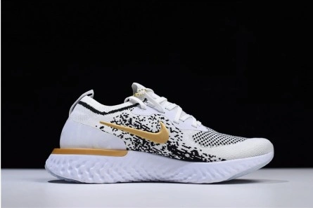 Wallet-friendly Men's Nike Epic React Flyknit White Black-Gold AQ0067-071 Reliable 3816