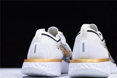 Wallet-friendly Men's Nike Epic React Flyknit White Black-Gold AQ0067-071 Reliable 3816