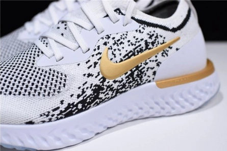 Wallet-friendly Men's Nike Epic React Flyknit White Black-Gold AQ0067-071 Reliable 3816