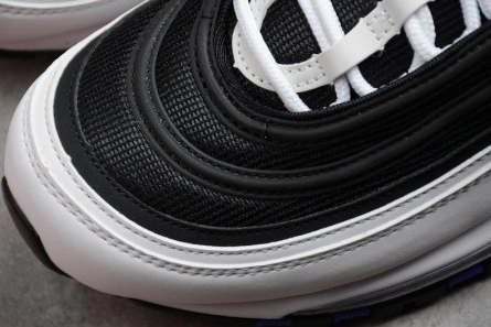 Entry-level luxury NIKE mens  Air Max 97 White Black-Persin Violet  921522-102 EyeCatching 7186
