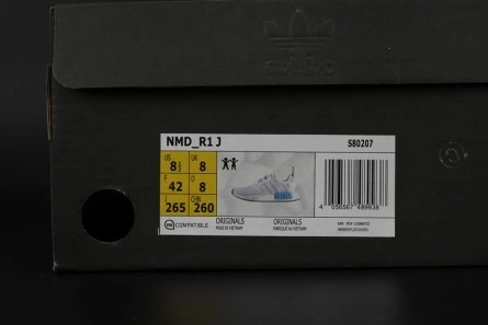 Low-cost NewStyle 983 ADIDAS NMD R1 NOMAD  WHITE   CYAN  S80207