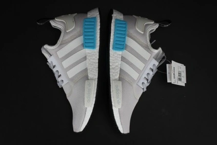 Low-cost NewStyle 983 ADIDAS NMD R1 NOMAD  WHITE   CYAN  S80207