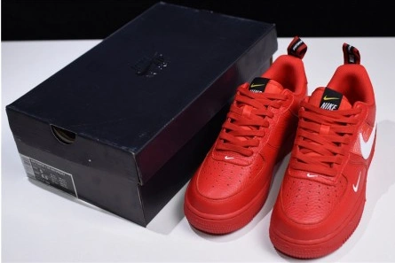 Top-grade copy Nike Air Force 1 '07 LV8 Utility Red White AJ7747-600 DailyWear 8710