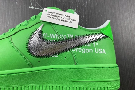 Premium replica Nike Air Force 1 Low Off-White Light Green Spark  DX1419-300 Stylish 793