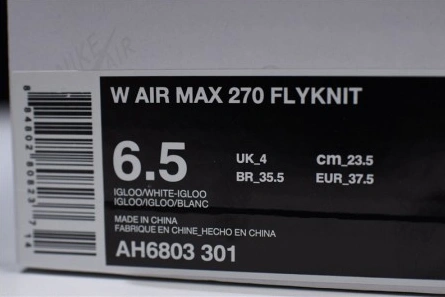 Economical Nike Air Max 270 Flyknit (White) - AH6803-301 Lightweight 8239