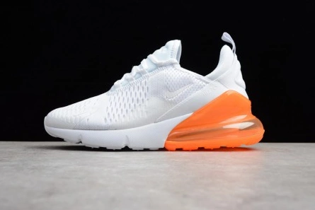 Reproduction Nike Air Max 270 White Orange black AH8050-102 Popular 383