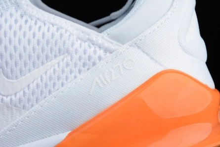 Reproduction Nike Air Max 270 White Orange black AH8050-102 Popular 383