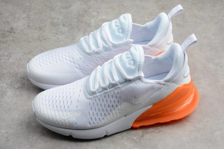 Reproduction Nike Air Max 270 White Orange black AH8050-102 Popular 383