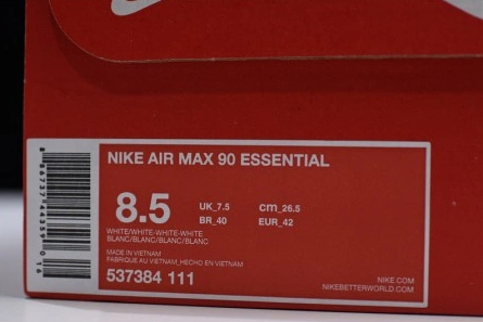 High-tier replica Nike Air Max 90 Essential | White  537384-111 Versatile 7539