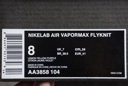 Entry-level luxury Nike Air VaporMax Flyknit 2018 Lemon Yellow Purple  mens AA3858-104 UrbanStyle 3833