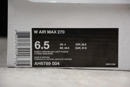 Everyday-priced Nike Authentic Air Max 270 Barely Grey Pumice Purple womens AH6789-004 Comfortable 753
