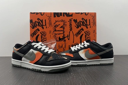 Lookalike Nike Dunk Low Graffiti Black Red DM0108-001 Compact 5905