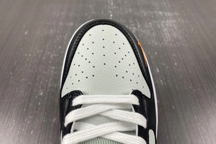 Budget-friendly Nike Dunk Low Grey Black Orange Mini Swoosh  FN7808-001 BestValue 5236
