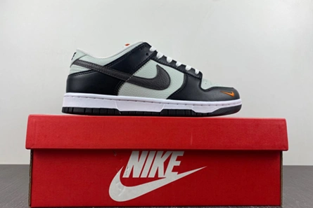 Budget-friendly Nike Dunk Low Grey Black Orange Mini Swoosh  FN7808-001 BestValue 5236